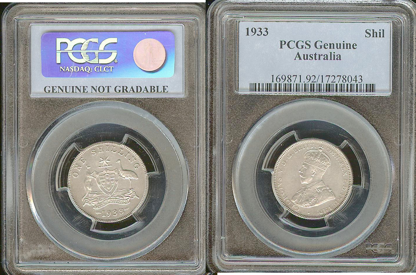 Australian shilling 1933 PCGS